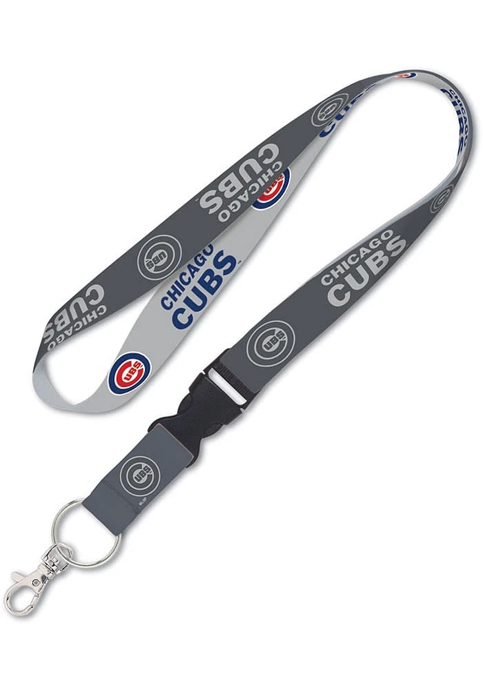 Chicago Cubs Charcoal Lanyard - Charcoal