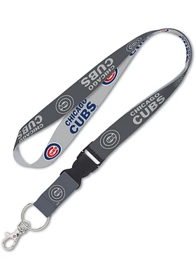 Chicago Cubs Charcoal Lanyard - Charcoal