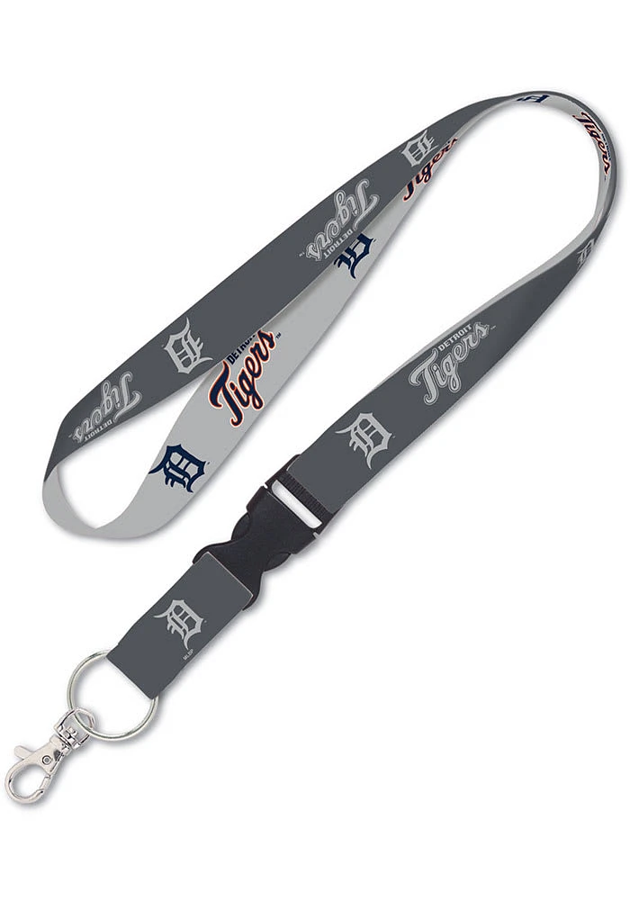 Detroit Tigers Logo Lanyard - Charcoal