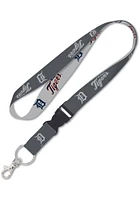 Detroit Tigers Logo Lanyard - Charcoal