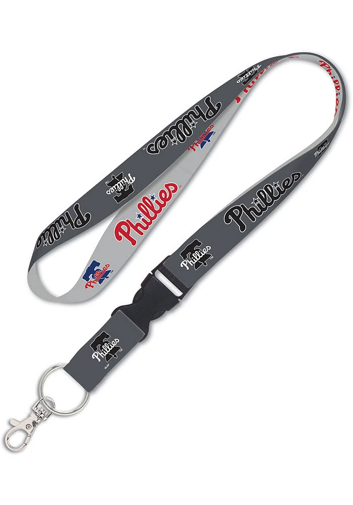 Philadelphia Phillies Charcoal Lanyard - Charcoal