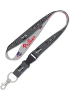 Philadelphia Phillies Charcoal Lanyard - Charcoal