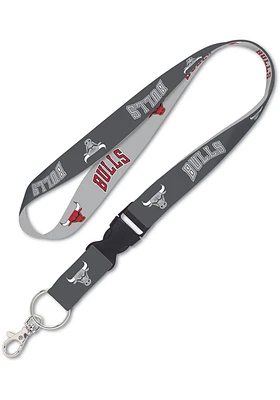 Chicago Bulls Charcoal Lanyard - Charcoal