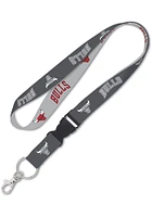 Chicago Bulls Charcoal Lanyard - Charcoal