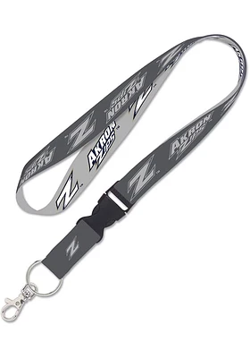 Akron Zips Charcoal Lanyard - Charcoal