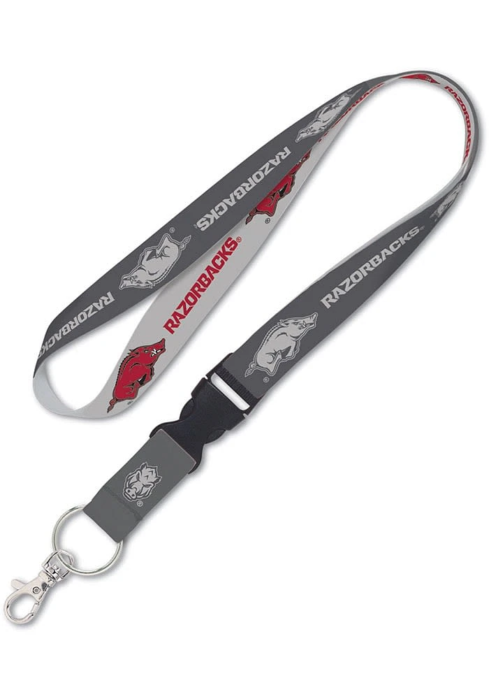 Arkansas Razorbacks Charcoal Lanyard - Charcoal