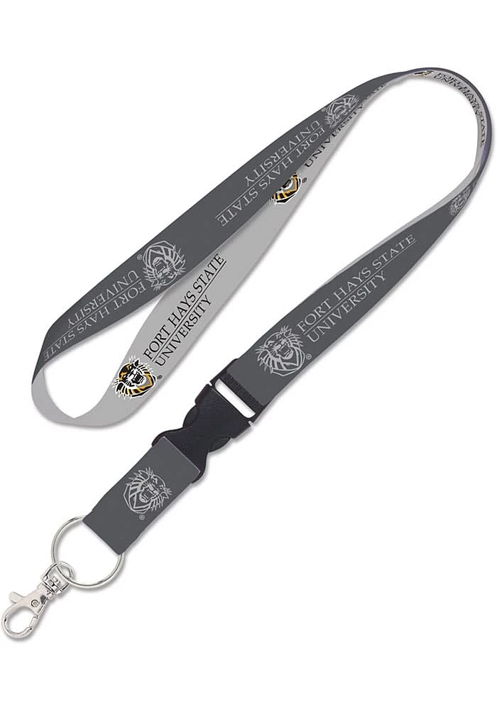 Fort Hays State Tigers Charcoal Lanyard - Charcoal