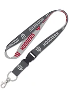Indiana Hoosiers Charcoal Lanyard - Charcoal