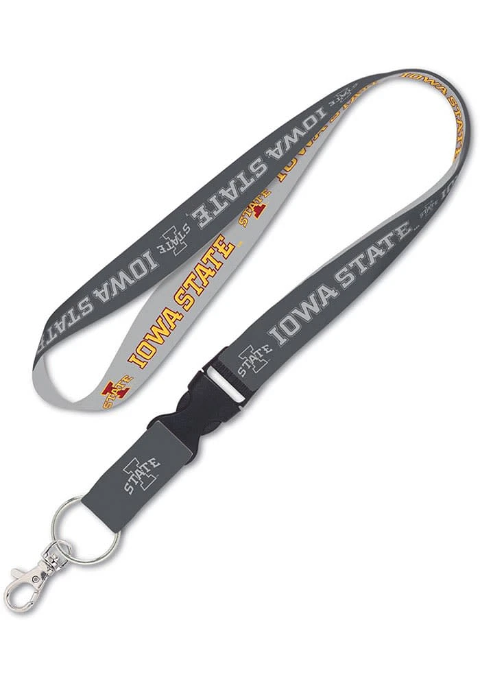 Iowa State Cyclones Charcoal Lanyard - Charcoal