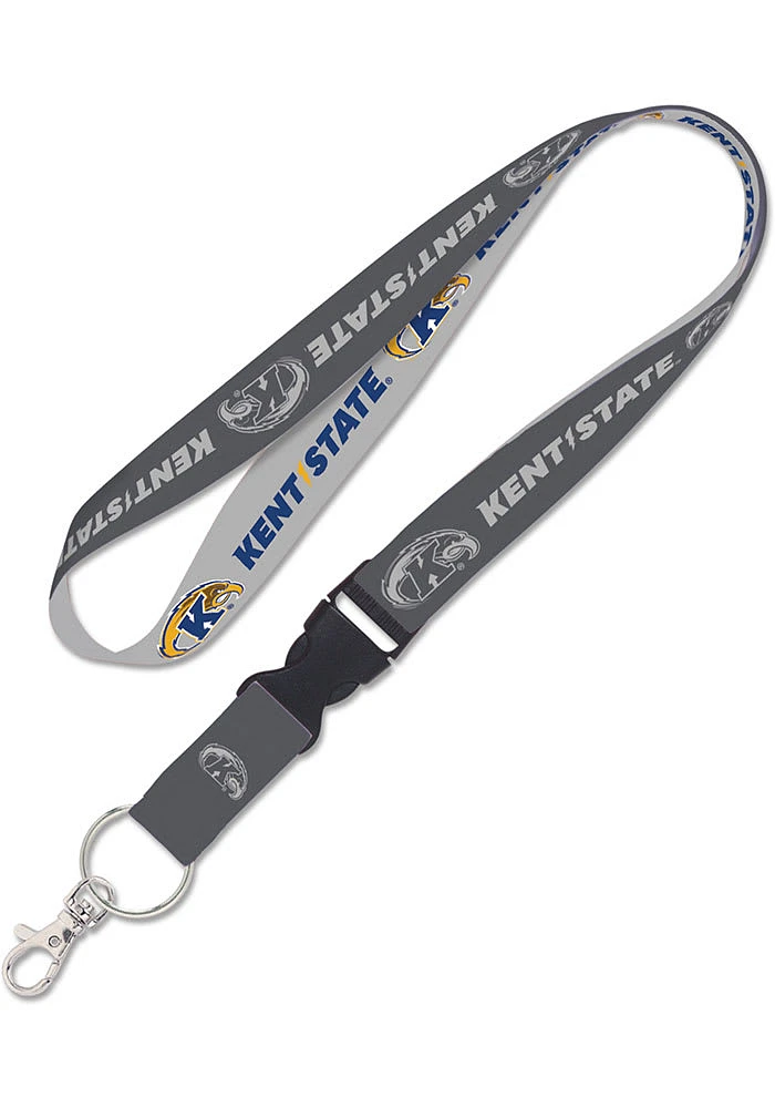 Kent State Golden Flashes Charcoal Lanyard - Charcoal