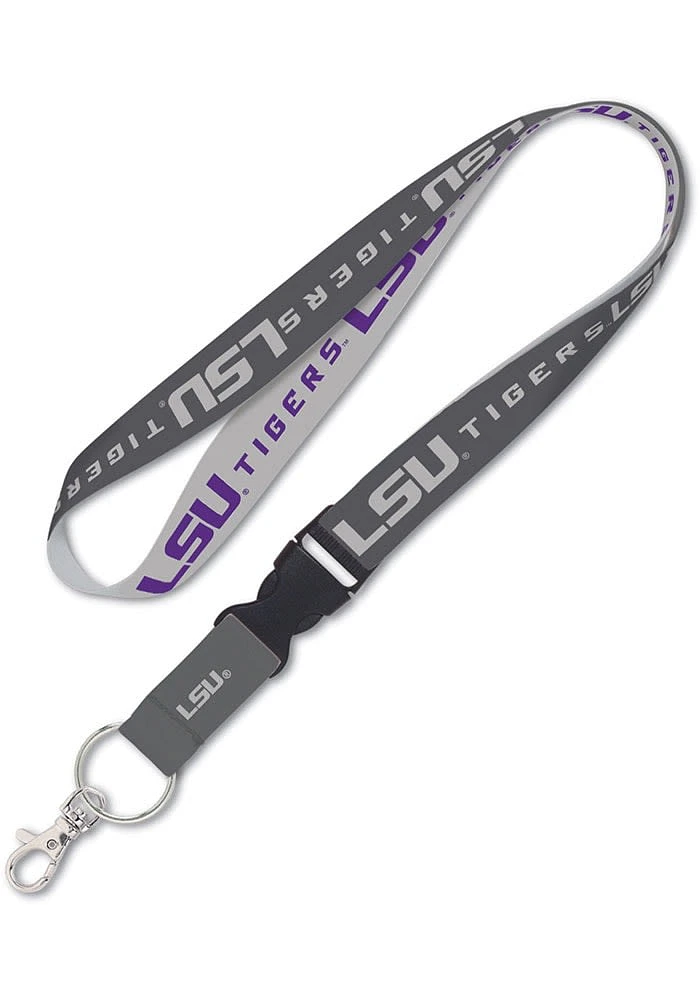 LSU Tigers Charcoal Lanyard - Charcoal