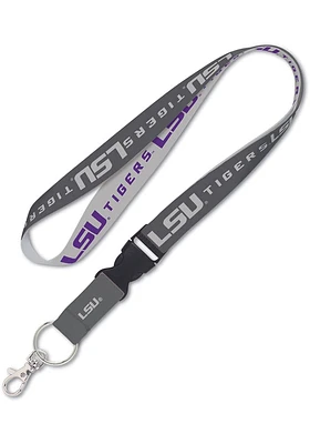 LSU Tigers Charcoal Lanyard - Charcoal