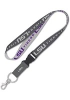 LSU Tigers Charcoal Lanyard - Charcoal