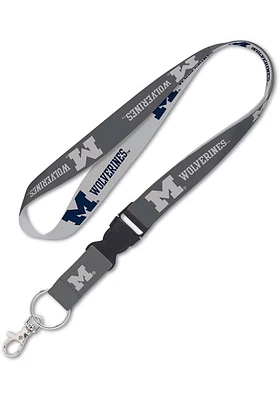 Michigan Wolverines Charcoal Lanyard