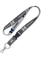 Michigan Wolverines Charcoal Lanyard