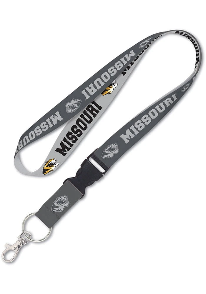 Missouri Tigers Charcoal Lanyard - Charcoal