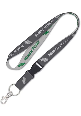 North Texas Mean Green Charcoal Lanyard - Charcoal