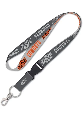 Oklahoma State Cowboys Charcoal Lanyard - Charcoal