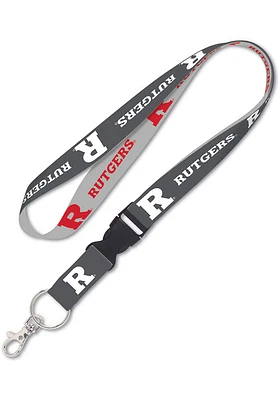 Rutgers Scarlet Knights Charcoal Lanyard