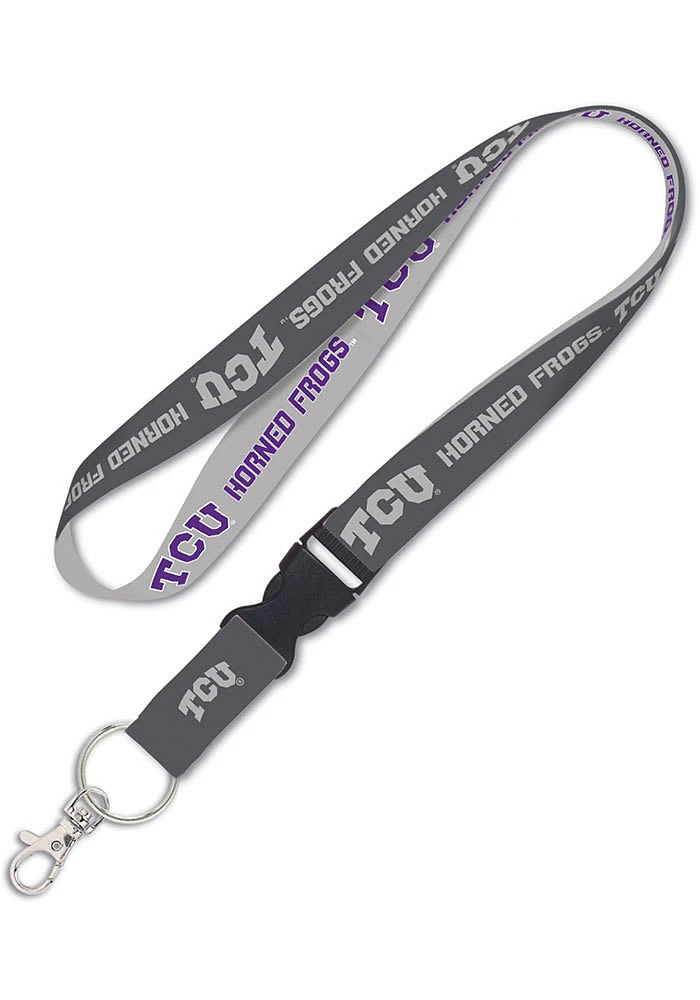 TCU Horned Frogs Charcoal Lanyard - Charcoal
