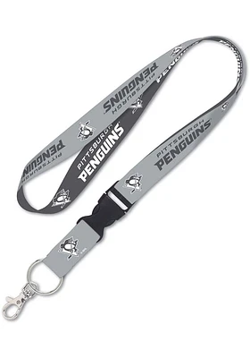 Pittsburgh Penguins Charcoal Lanyard - Charcoal
