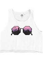 Rally Dallas Ft Worth Womens White Sunglasses Tank Top