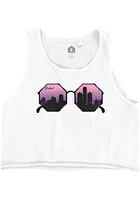 Rally Detroit Womens White Sunglasses Tank Top