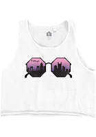 Rally Pittsburgh Womens White Sunglasses Tank Top