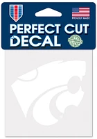 K-State Wildcats 4x4 White Auto Decal - White