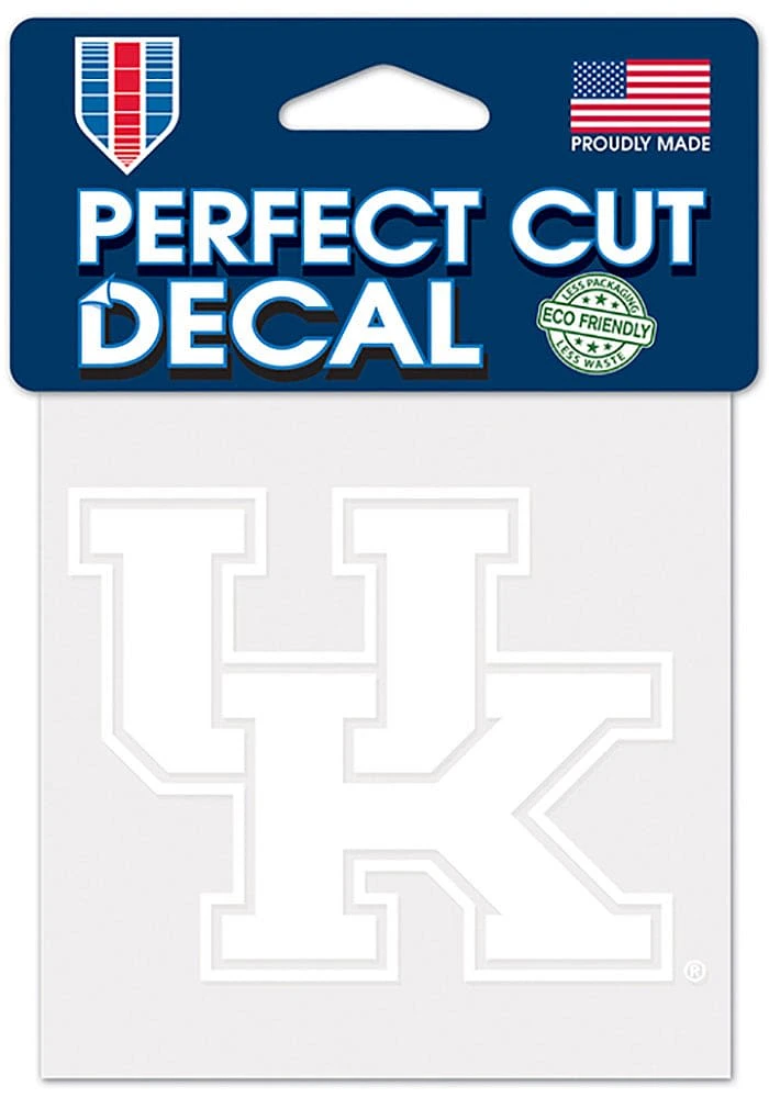 Kentucky Wildcats 4x4 White Auto Decal - White