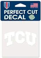 TCU Horned Frogs 4x4 White Auto Decal - White