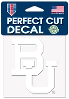 Baylor Bears 4x4 White Auto Decal - White
