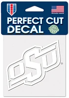 Oklahoma State Cowboys 4x4 White Auto Decal - White