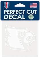 Louisville Cardinals 4x4 White Auto Decal - White