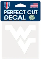 West Virginia Mountaineers 4x4 White Auto Decal - White