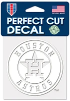 Houston Astros 4x4 White Auto Decal - White