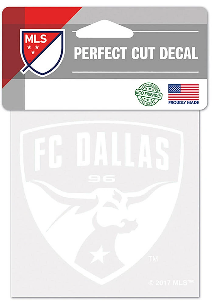 FC Dallas 4x4 White Auto Decal - White