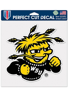 Wichita State Shockers 8x8 Color Auto Decal - Black
