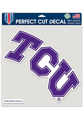 TCU Horned Frogs 8x8 Color Auto Decal - Purple