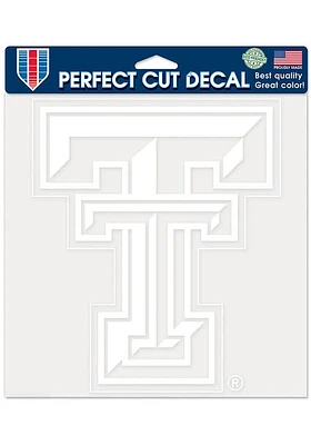 Texas Tech Red Raiders 8x8 White Auto Decal - White