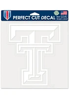 Texas Tech Red Raiders 8x8 White Auto Decal - White
