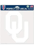 Oklahoma Sooners 8x8 White Auto Decal - White
