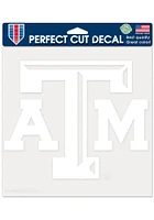 Texas A&M Aggies 8x8 White Auto Decal - White