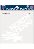 North Texas Mean Green 8x8 White Auto Decal - White