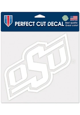 Oklahoma State Cowboys 8x8 White Auto Decal - White