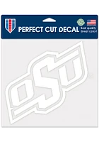 Oklahoma State Cowboys 8x8 White Auto Decal - White
