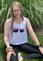 Rally Wichita Womens White Sunglasses Tank Top