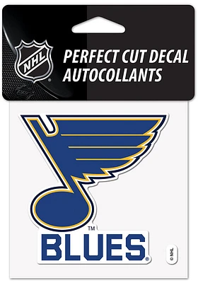 St Louis Blues 4x4 Auto Decal - Blue