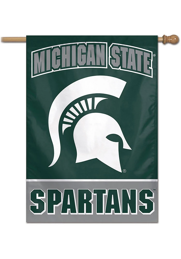 Michigan State Spartans Team Name Banner - Green