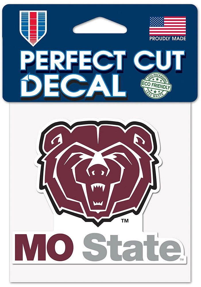 Missouri State Bears 4x4 Graphic Auto Decal - Maroon